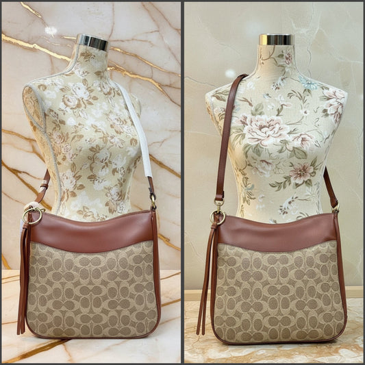 COACH CHAISE CROSSBODY IN SIGNATURE TAN/RUST/GOLD