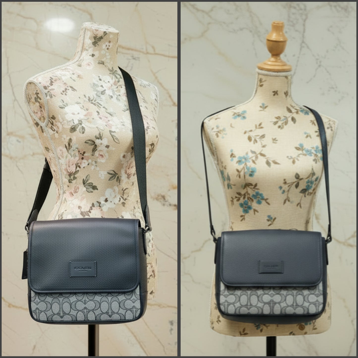 COACH SPRINT MAP BAG 25 SIGNATURE JACQUARD BLUE