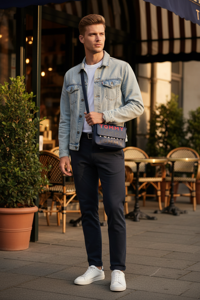 حقيبة كروسبودي ذات غطاء قلاب من تومي هيلفيغر