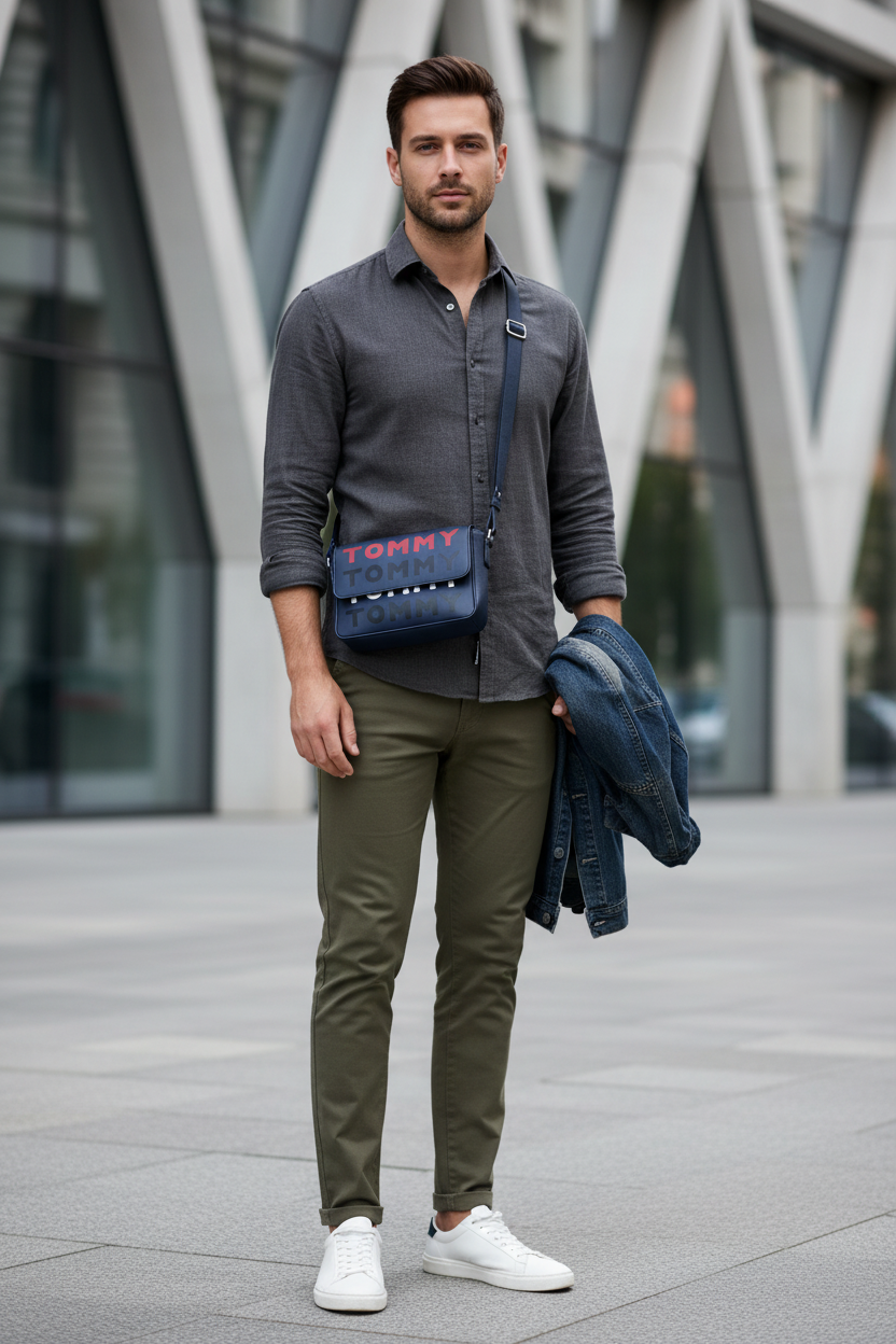 حقيبة كروسبودي ذات غطاء قلاب من تومي هيلفيغر