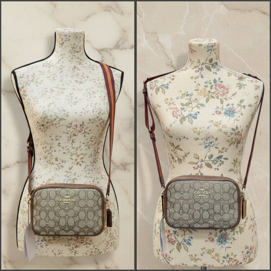 COACH JAMIE CAMERA BAG IN JACQUARD SIGNATURE - THICK STRAP