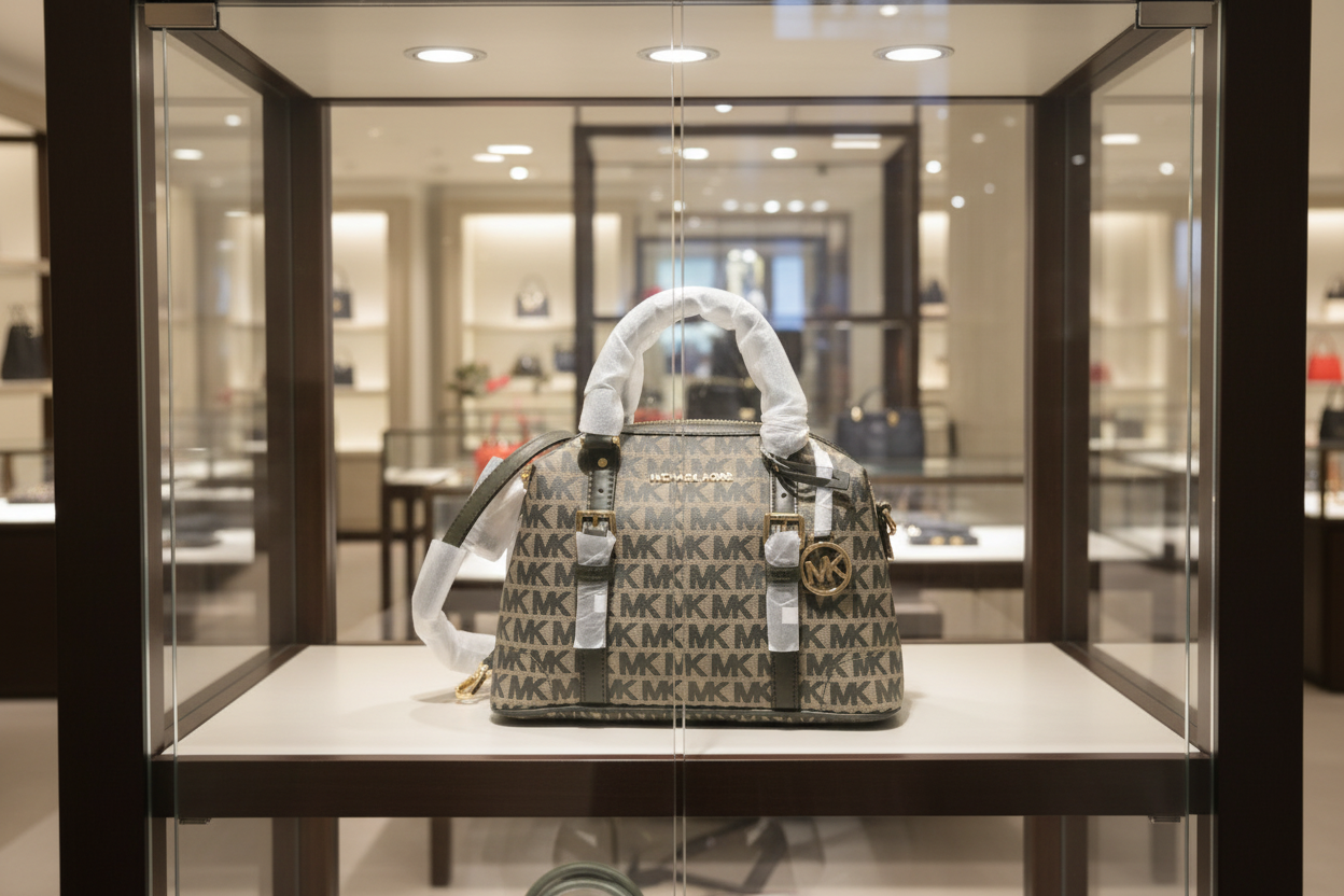 MICHAEL KORS GINGER SIGNATURE SMALL DUFFLE BAG - OLIVE GREEN