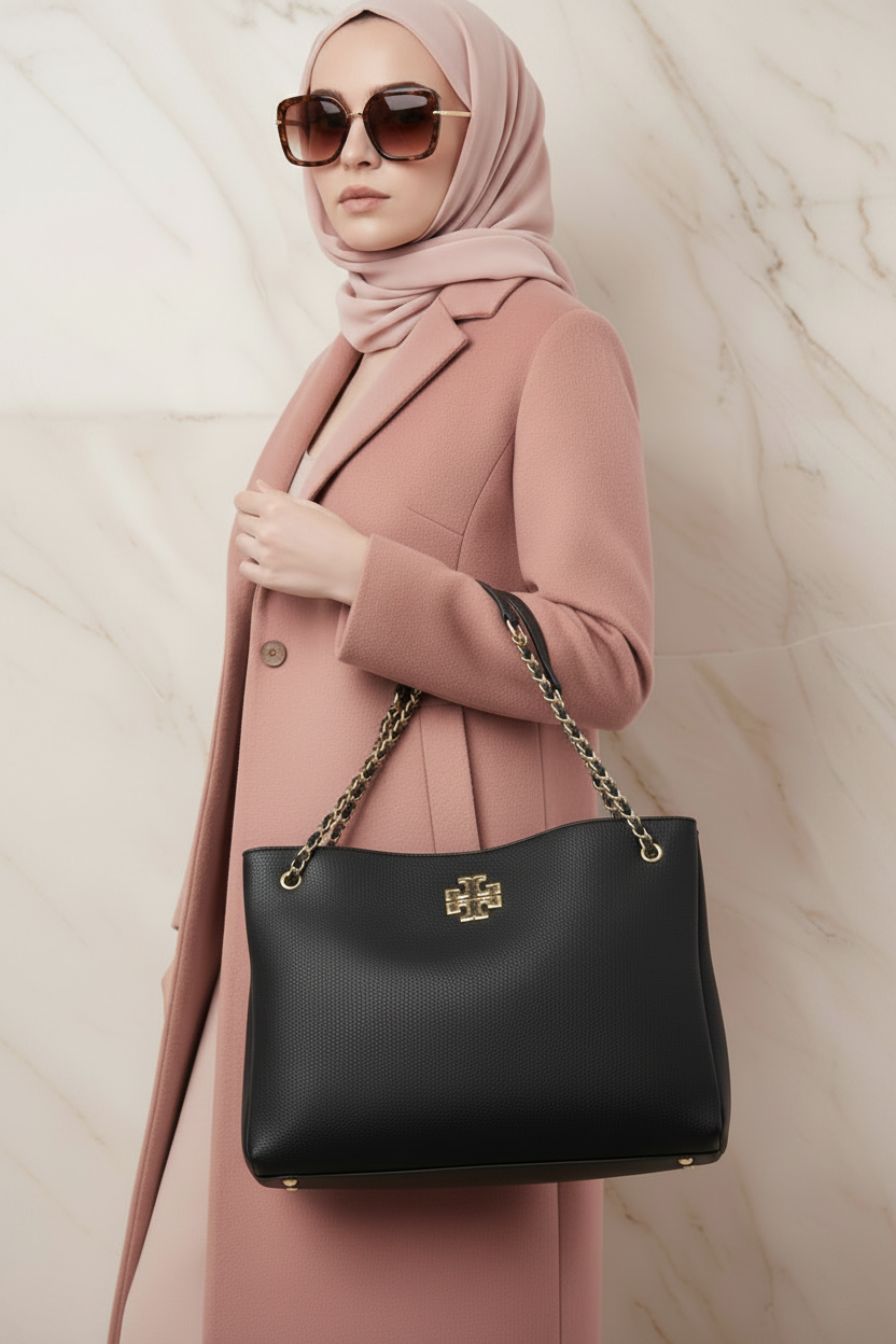 TORY BURCH BRITTEN TRIPLE COMPARTMENT TOTE