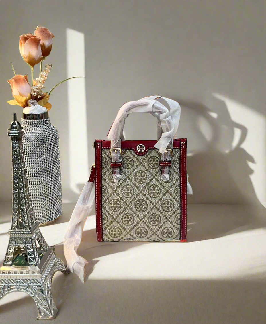TORY BURCH MINI JACQUARD T MONOGRAM TOTE -