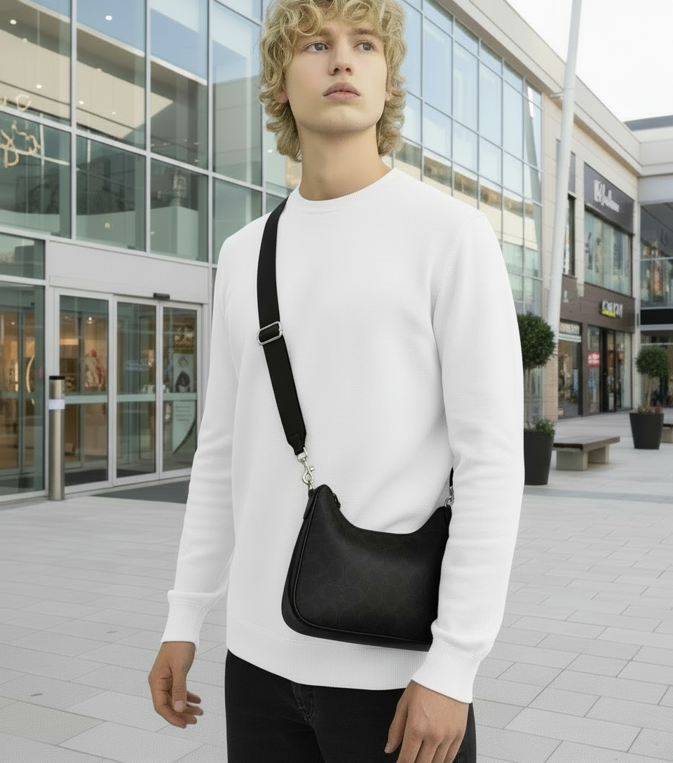 حقيبة كتف/حقيبة كروس بودي من كوتش نولان - قماش مطلي مميز