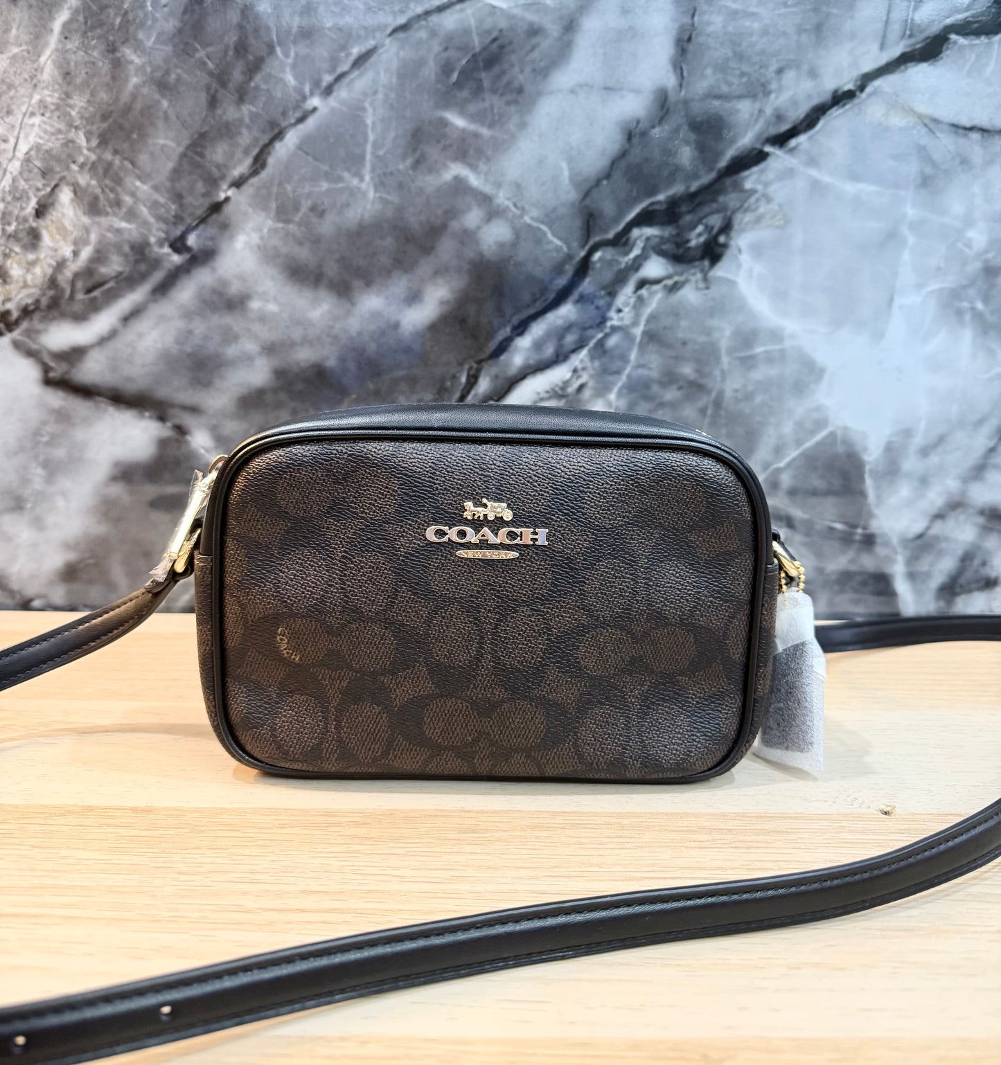 COACH MINI JAMIE SIGNATURE COATED CANVAS