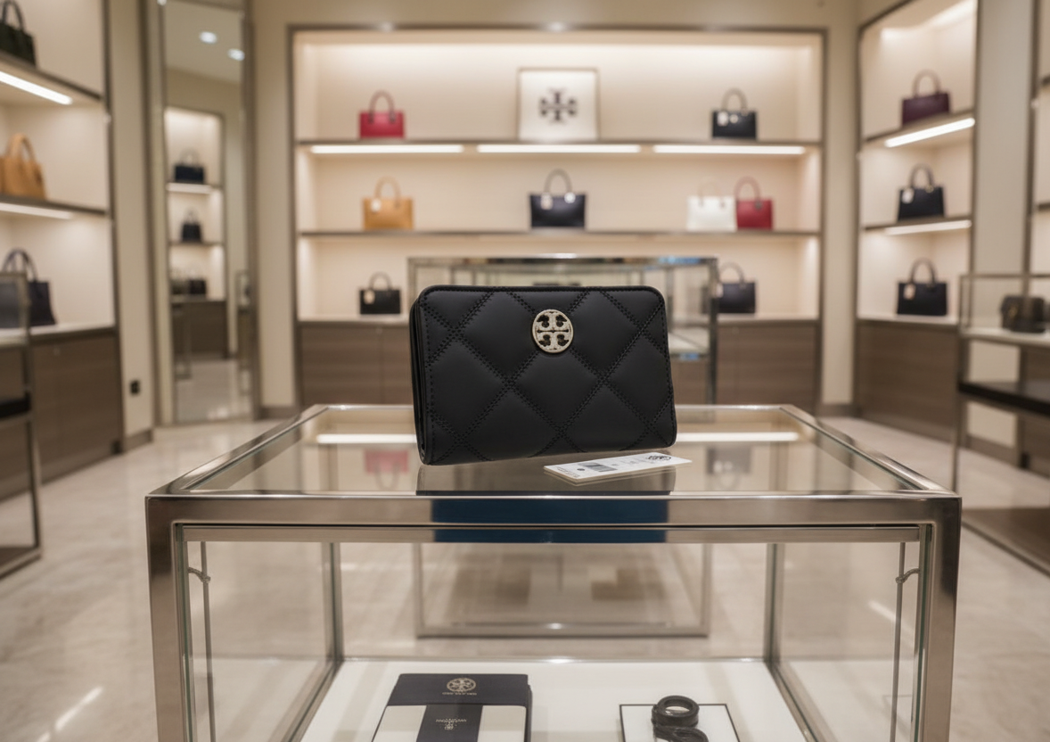 TORY BURCH QUILTED WILLA MATTE MEDIUM FLAP WALLET