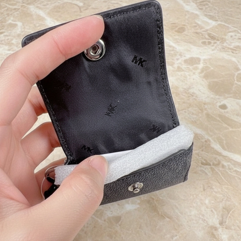 Michael Kors Unisex Expandable Airpod/ Earbud Case MK Signature Admiral In Gift Box