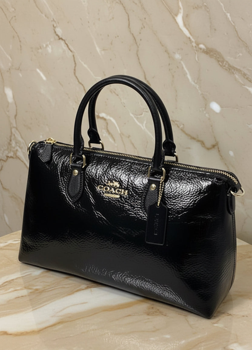 Coach Crinkled Patent Georgia Satchel