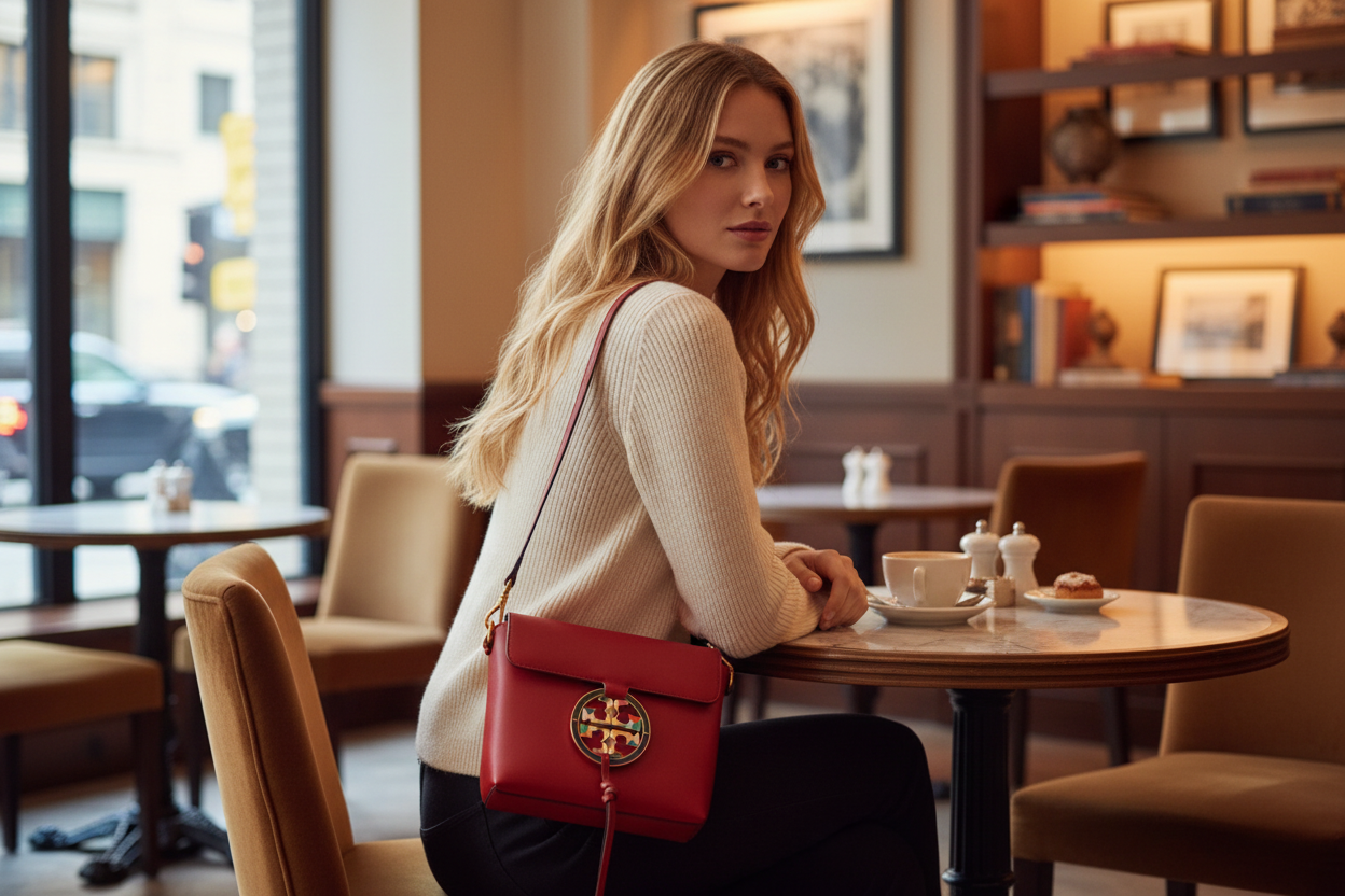 TORY BURCH MILLER STAINED GLASS LEATHER CROSSBODY