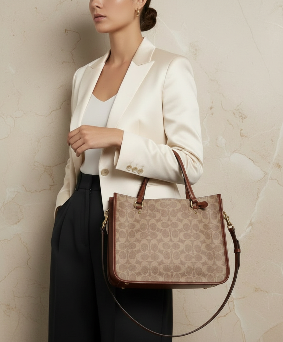 COACH TYLER CARRYALL 28 IN SIGNATURE CANVAS