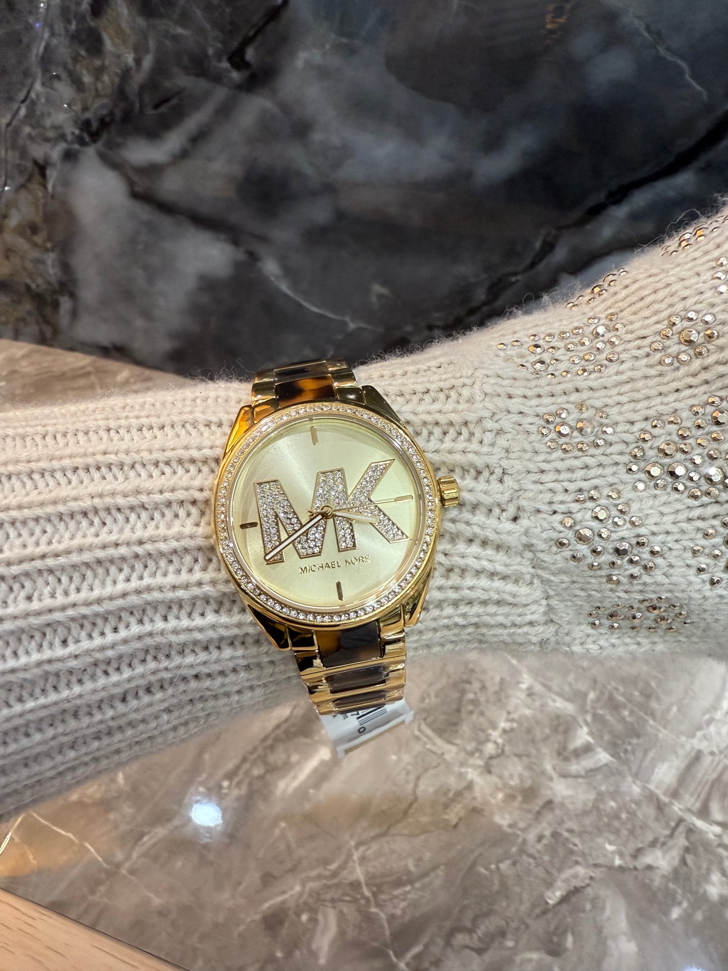MICHAEL KORS JANELLE WATCH - TRANSLUCENT BROWN - GOLD