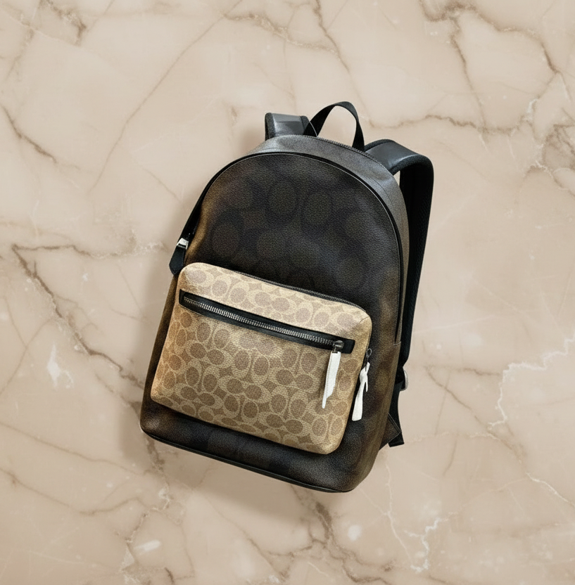 COACH MEN’S WEST BACKPACK IN BLOCKED SIGNATURE CANVAS