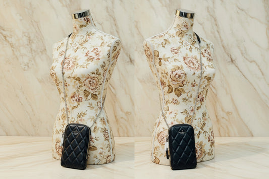 حقيبة كروسبودي للهاتف من الجلد المبطن من كيت سبيد كاري - أسود