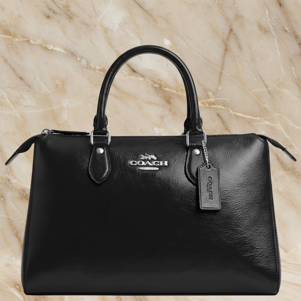 Coach Crinkled Patent Georgia Satchel