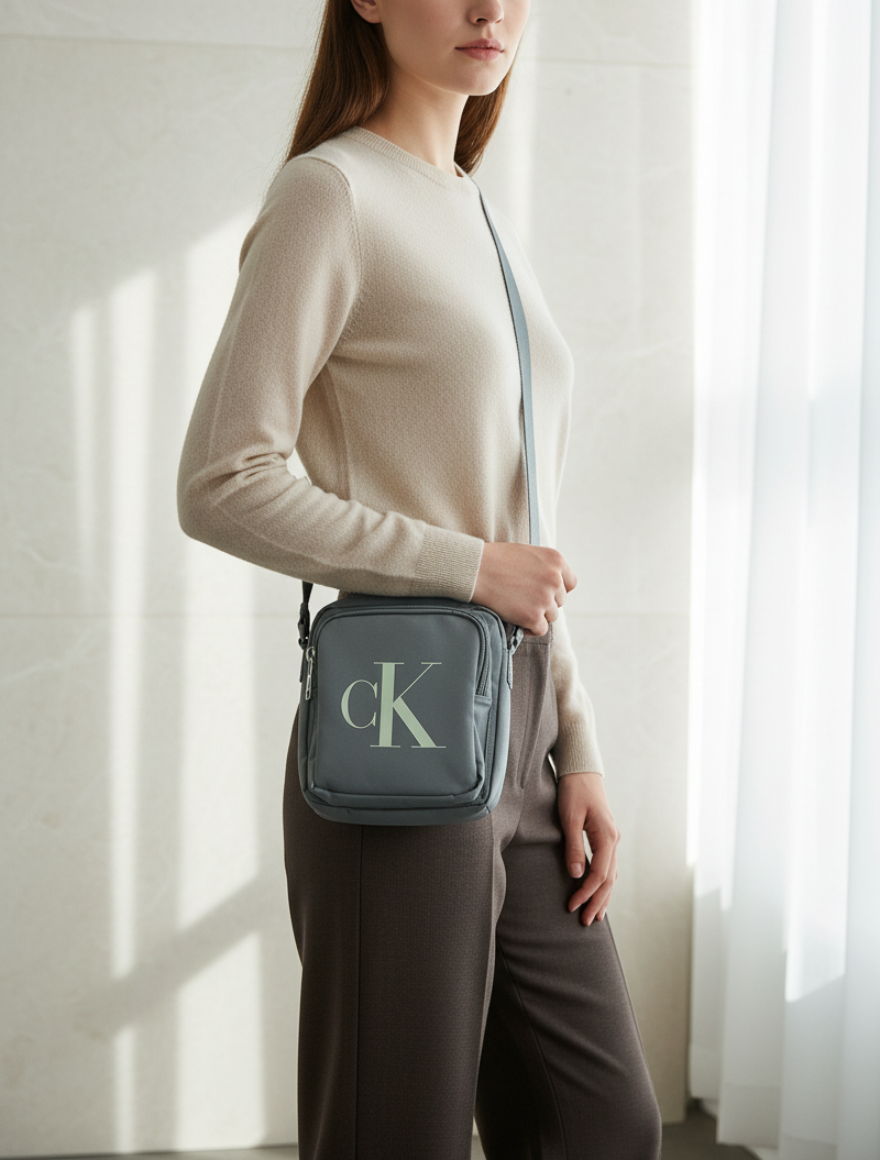 CALVIN KLEIN SPORT ESSENTIAL CAMERA BAG 17 - GRAY