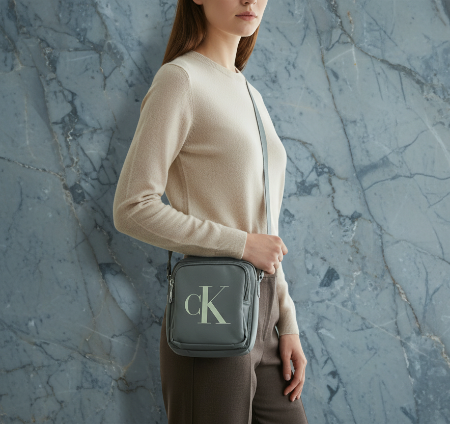 CALVIN KLEIN SPORT ESSENTIAL CAMERA BAG 17 - GRAY