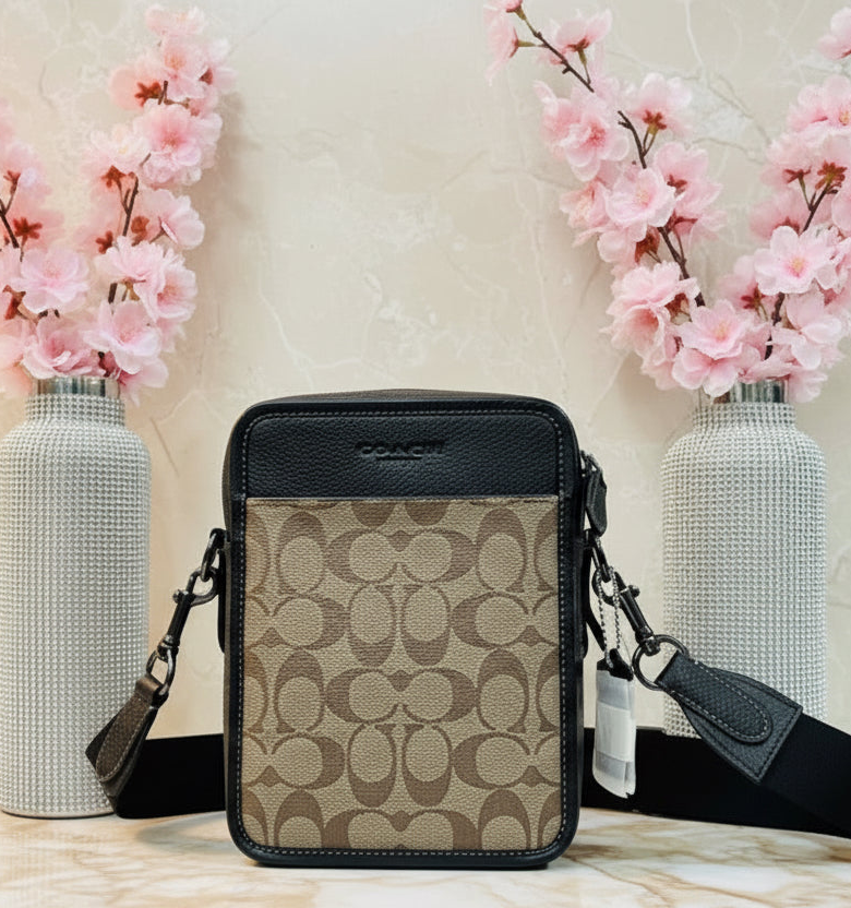 COACH SULLIVAN CROSSBODY SIGNATURE BROWN/BLACK