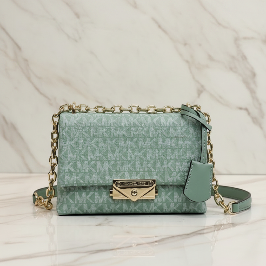 MICHAEL KORS MINI CECE - MONO SEA GREEN
