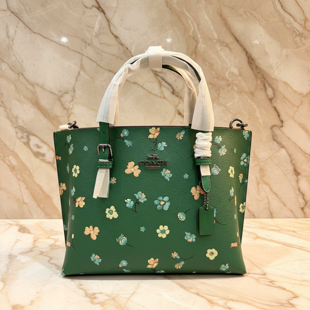 ‼️ SALE ‼️ COACH MOLLIE TOTE 25 WITH MYSTICAL FLORAL PRINT IN GREEN MULTI