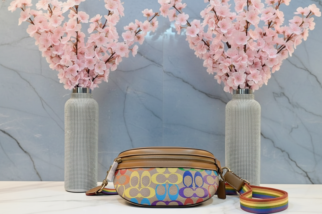 COACH BETHANY WAISTPACK/BELTBAG/BODYBAG - IN RAINBOW SIGNATURE - MISSING PRICE TAG