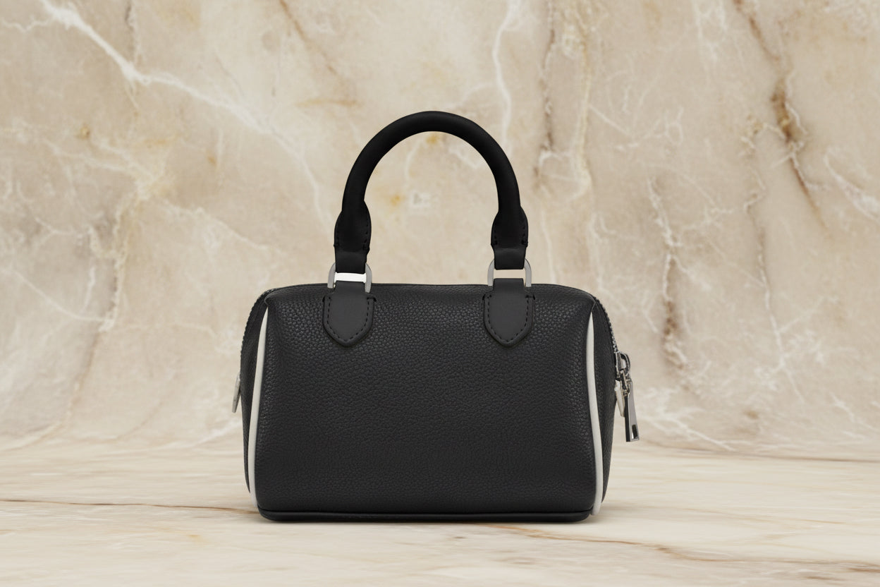 DKNY NELL SATCHEL - MINI - BLACK/MARSMALLOW