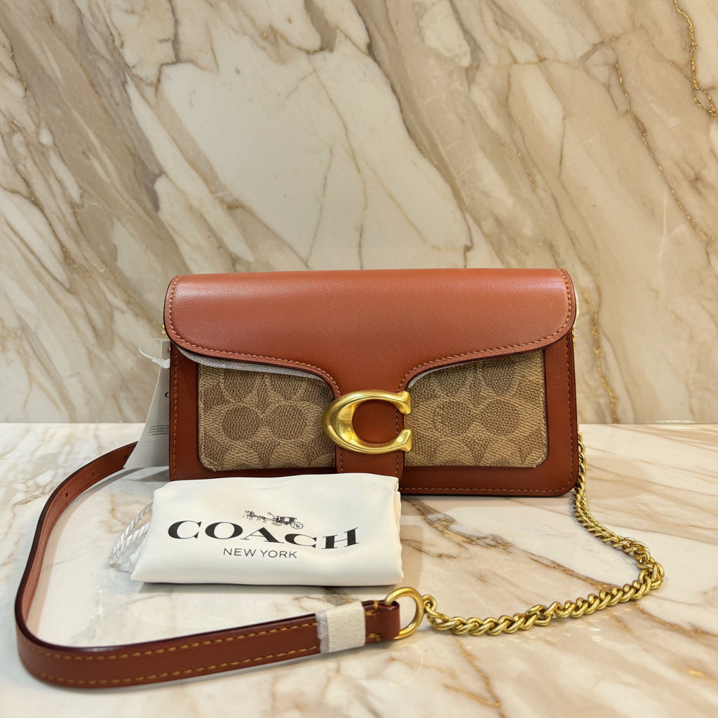 Coach Tabby Chain Clutch In Signature Canvas 21