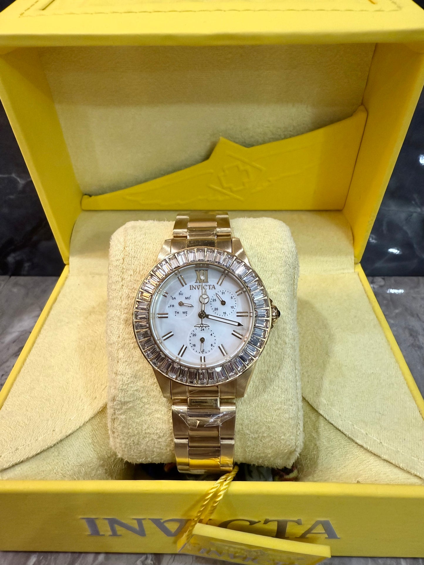 ساعة إنفيكتا أنجل النسائية - لون ذهبي