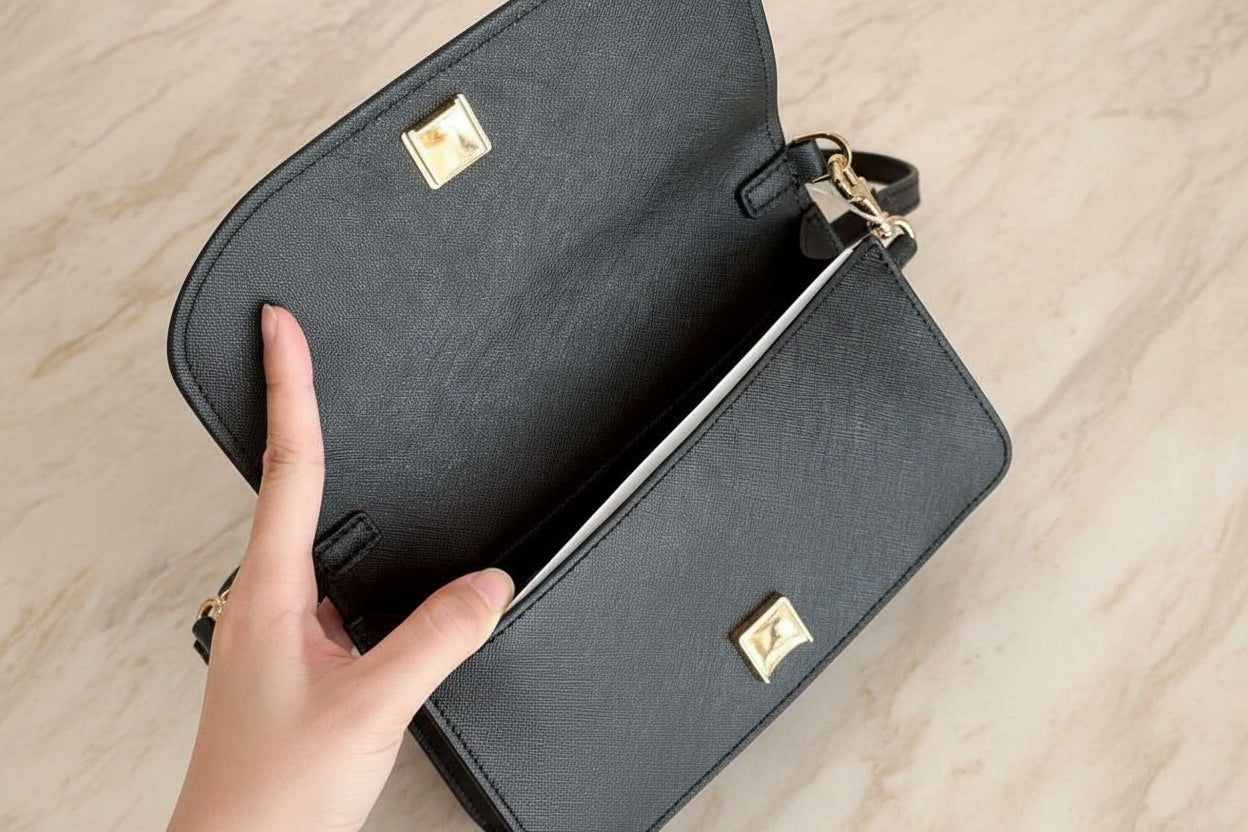 TORY BURCH EMERSON CROSSBODY -  BLACK