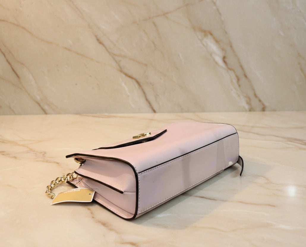 MICHAEL KORS MOTT SMALL CLUTCH/CROSSBODY - BLOSSOM PINK
