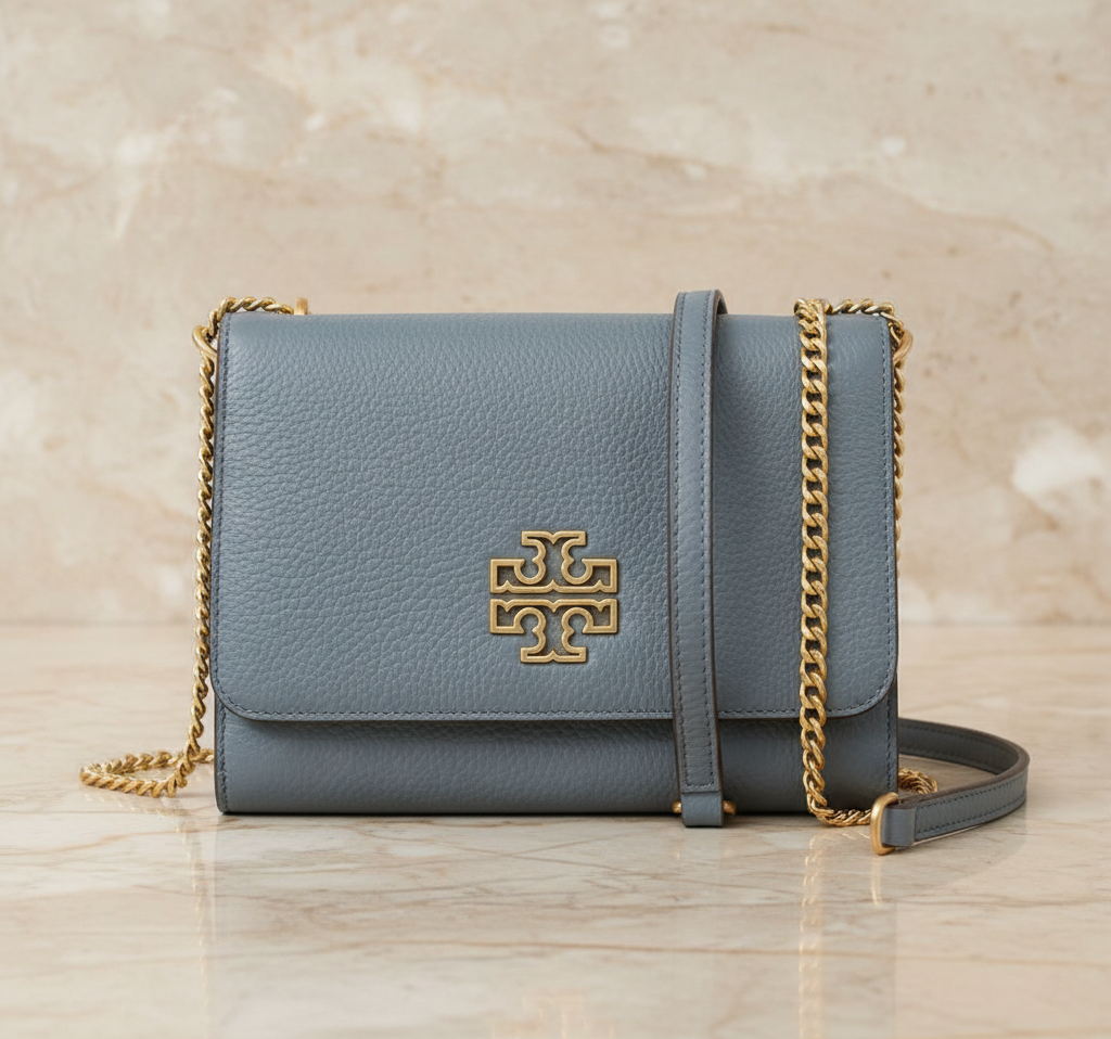 TORY BURCH BRITTEN CONVERTIBLE FLAP CLUTCH / CROSSBODY