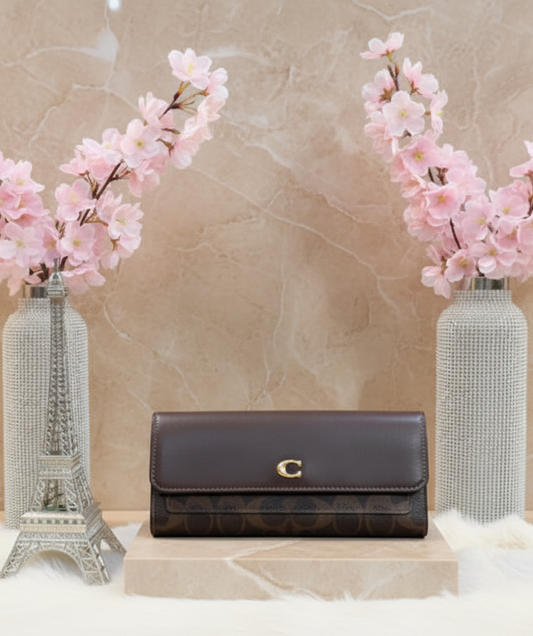 SALE‼️COACH MILA LONG SLIM FLAP WALLET ( FR. BOUTIQUE STORE - DISPLAY ITEM )