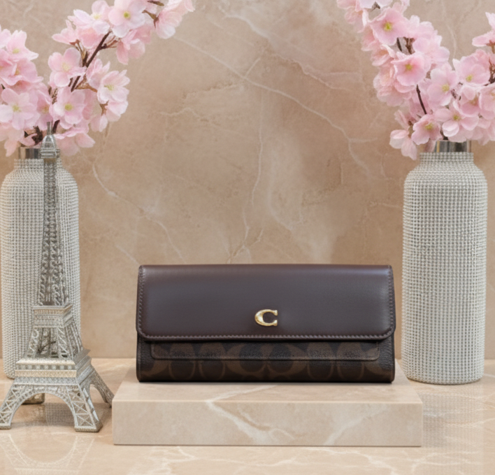 SALE‼️COACH MILA LONG SLIM FLAP WALLET ( FR. BOUTIQUE STORE - DISPLAY ITEM )