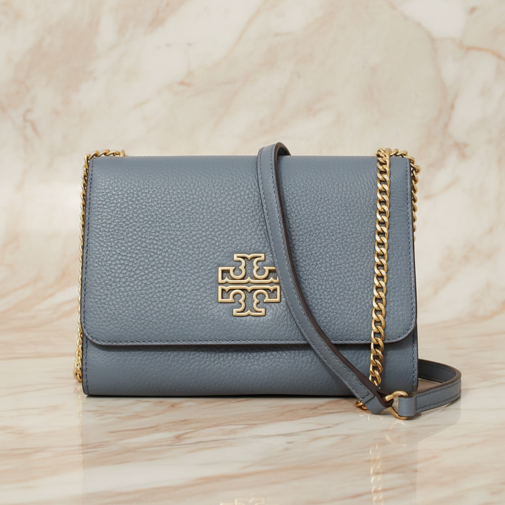 TORY BURCH BRITTEN CONVERTIBLE FLAP CLUTCH / CROSSBODY