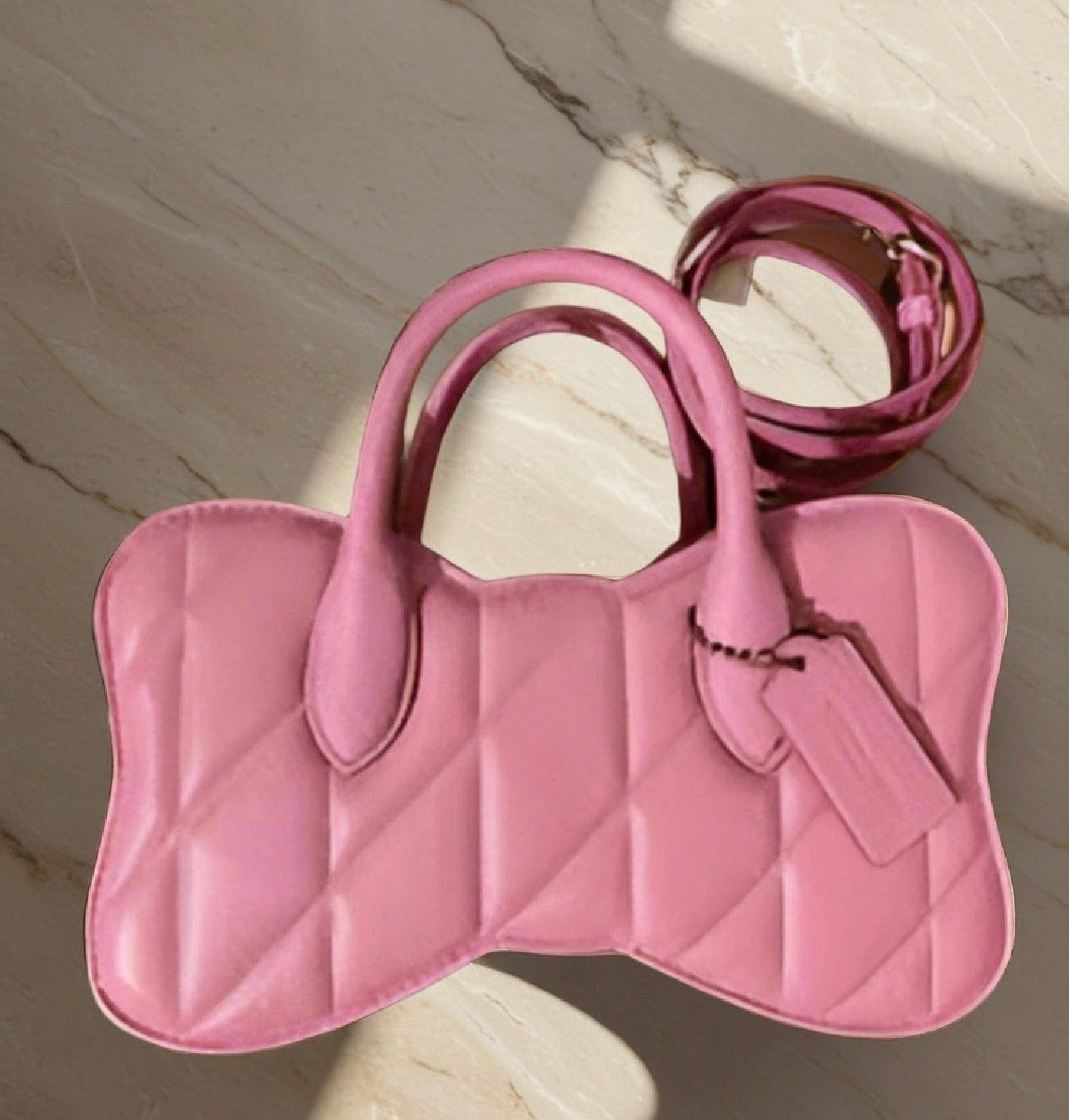 حقيبة كتف من قماش كوتش مزينة بتطريز