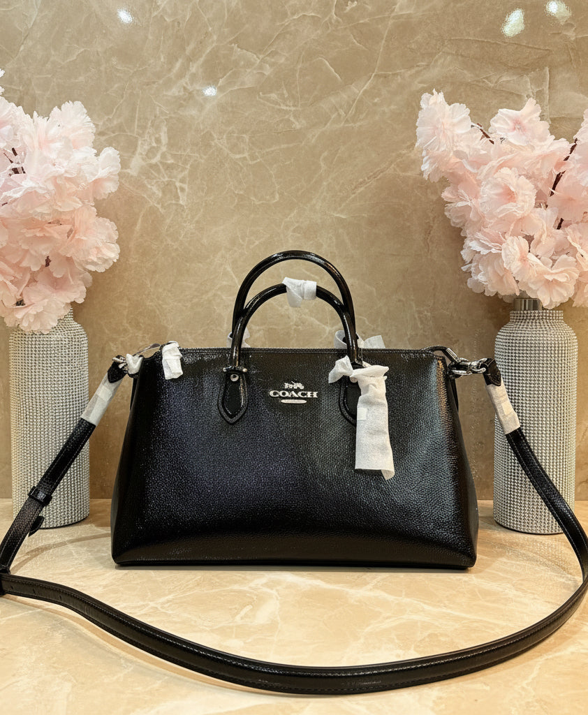 Coach Crinkled Patent Georgia Satchel