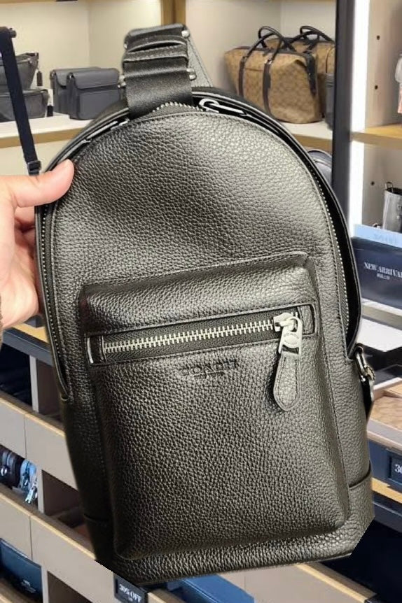 COACH WEST PACK REFINED PEBBLE LEATHER