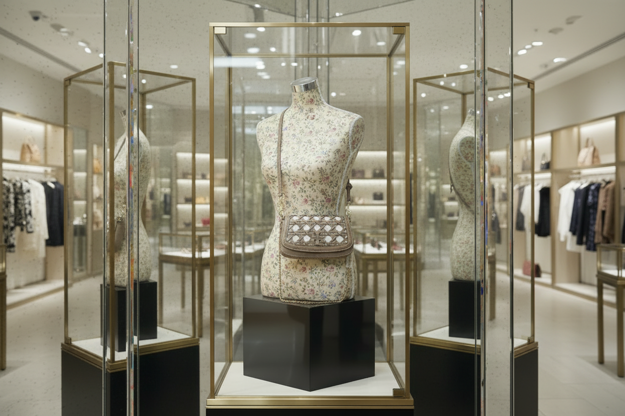 حقيبة كتف/حقيبة يد قابلة للتحويل من قماش بريتن المنسوج من توري بورش - لون موس