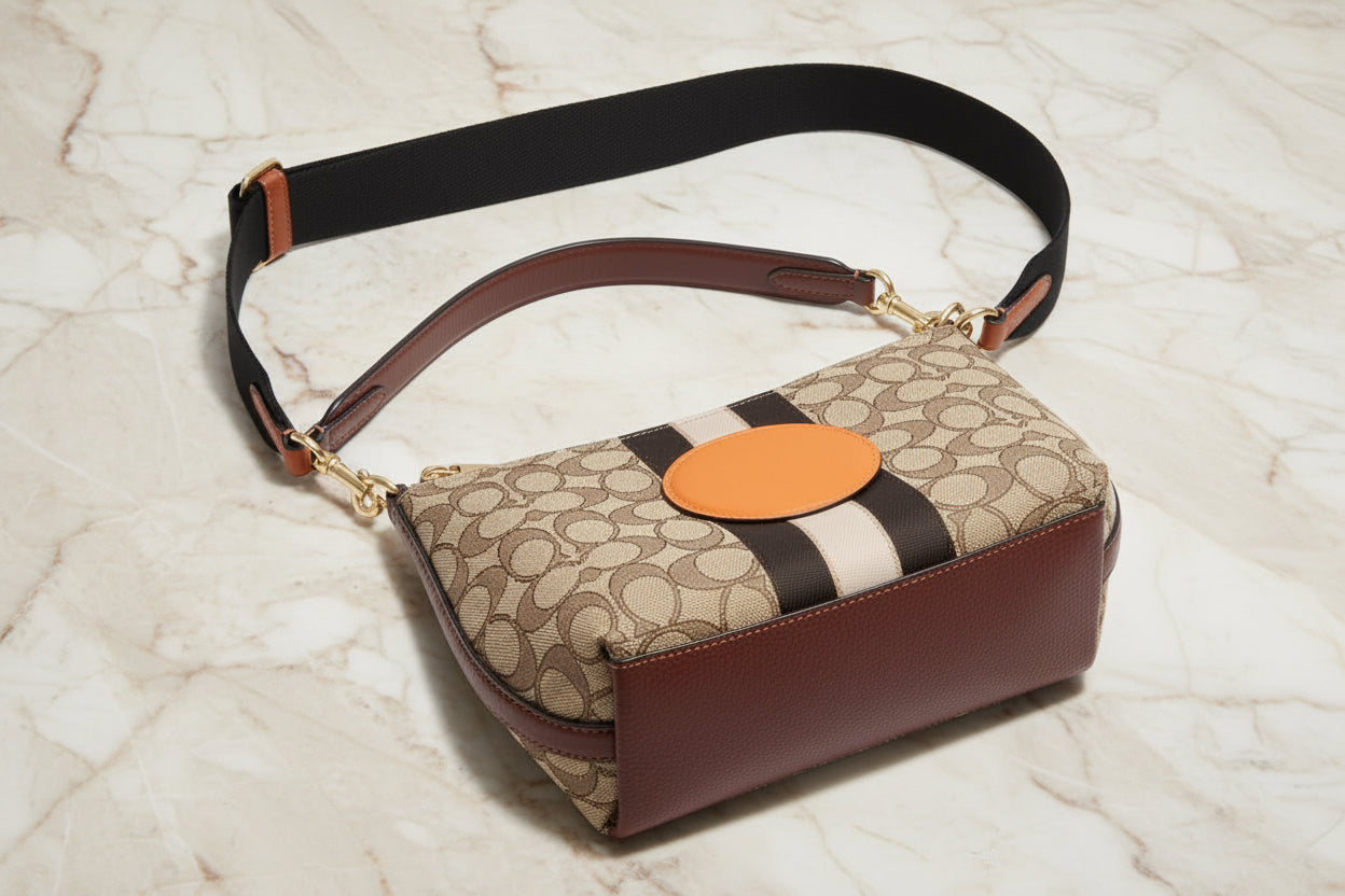 حقيبة كتف/حقيبة كروس بودي من كوتش ديمبسي - حزام سميك