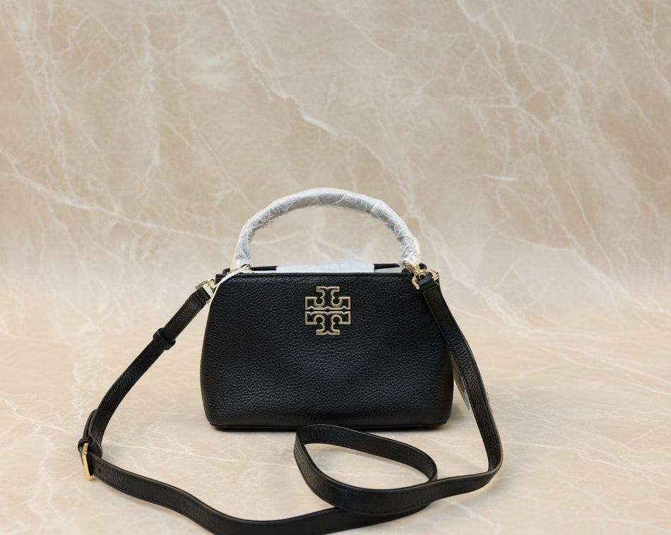 TORY BURCH MICRO BRITTEN SATCHEL - BLACK