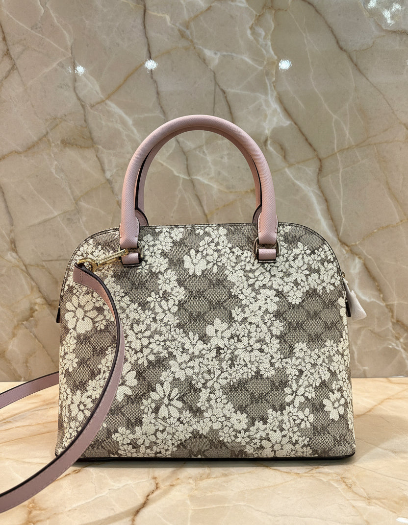 MICHAEL KORS CINDY SATCHEL DOME MEDIUM - SPRING FLORAL PRINT