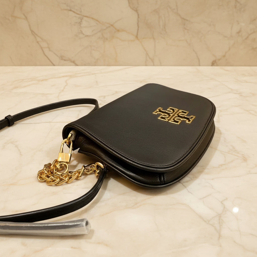 Tory Burch Britten Convertible Clitch Crossbody Chain Flap