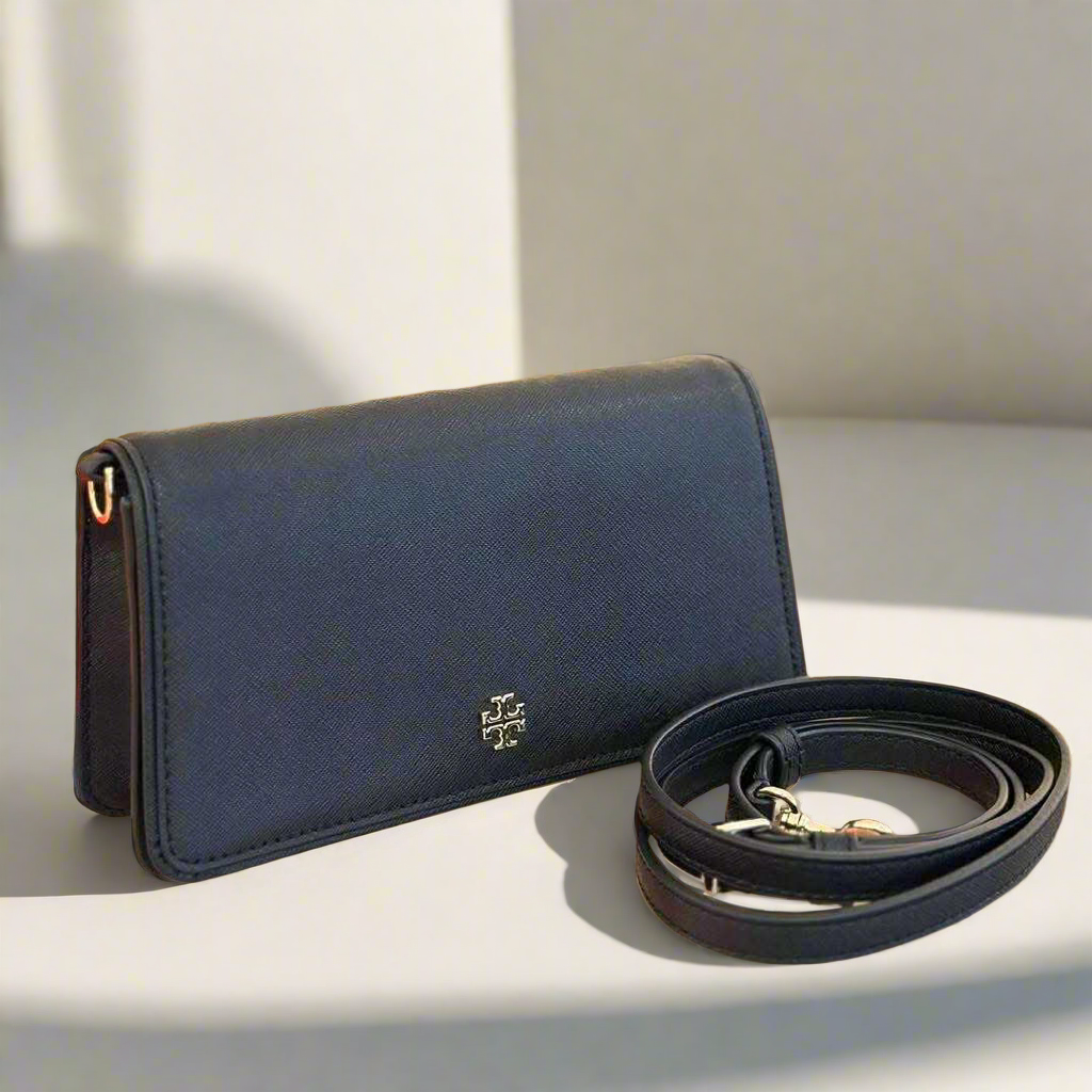 TORY BURCH EMERSON CROSSBODY -  BLACK