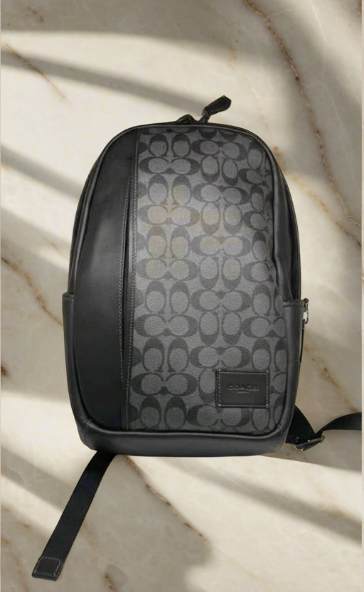 COACH LARGE BACKPACK - SIGNATURE CHARCOAL BLACK