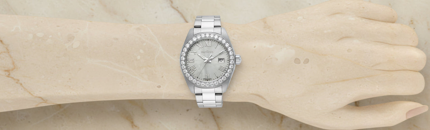 ساعة إنفيكتا - لون فضي، وجه كبير - للجنسين 