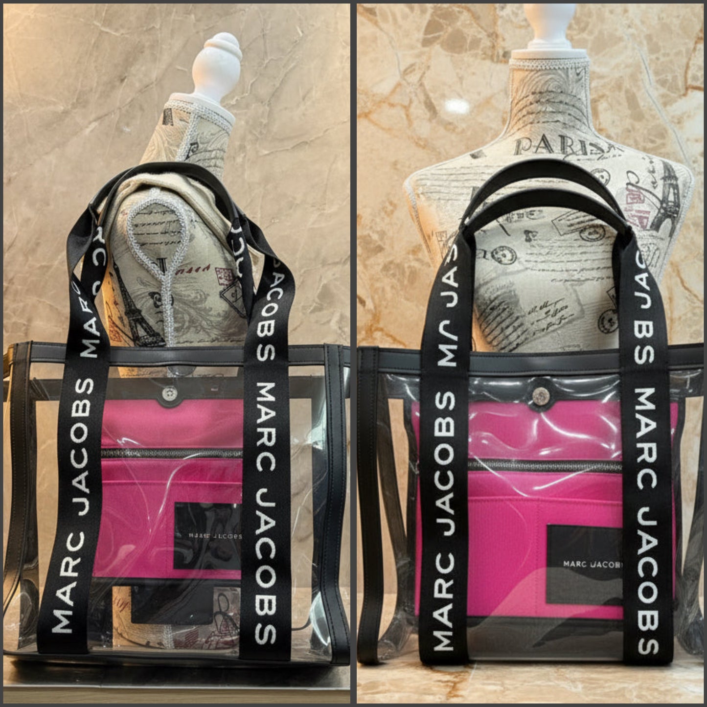 MARC JACOBS CLEAR TOTE - LARGE
