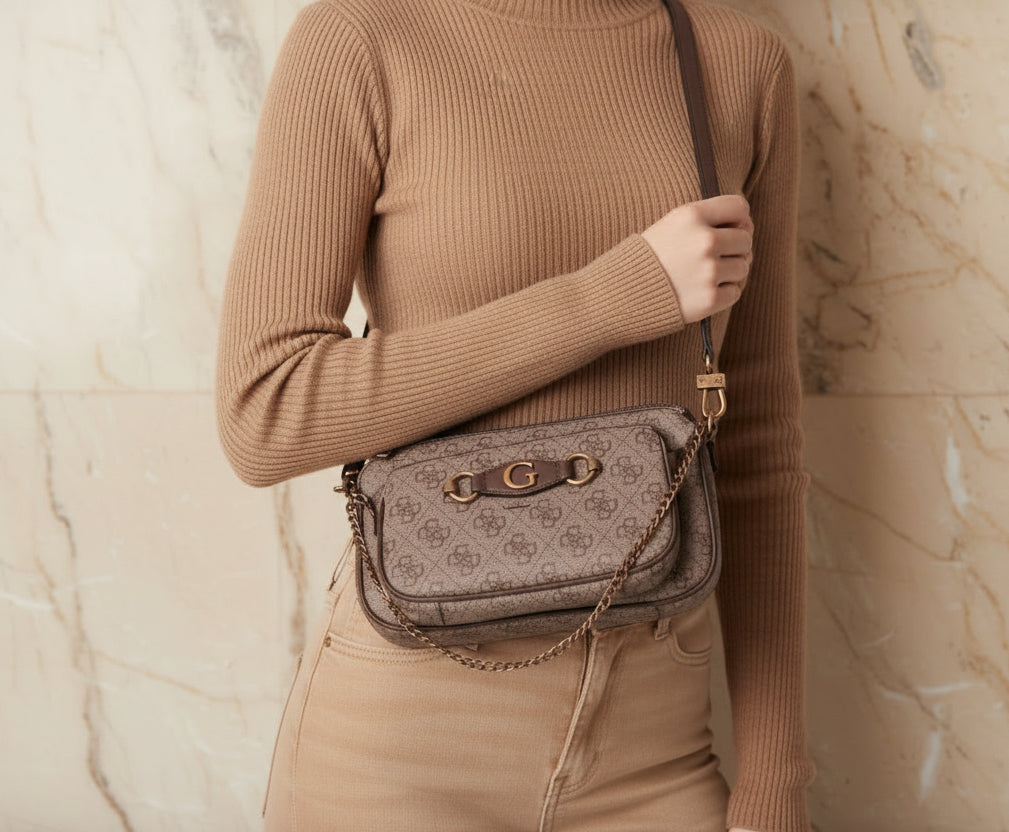 GUESS IZZY DOUBLE POUCH CROSSBODY