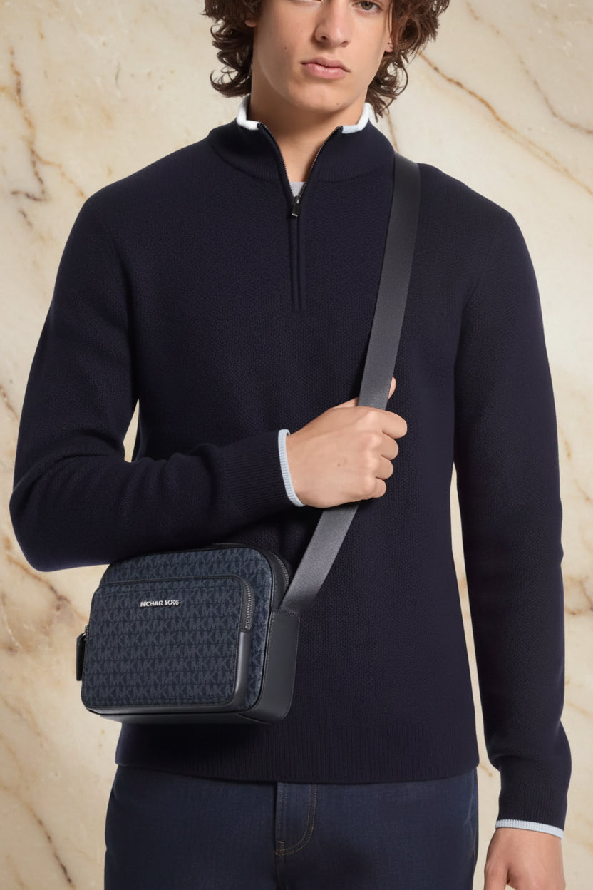 MICHAEL KORS COOPER SIGNATURE LOGO UTILITY CROSSBODY
