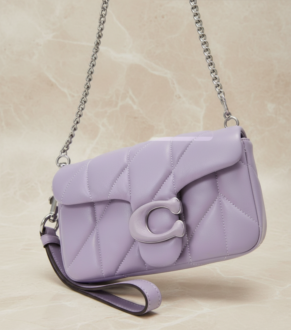 COACH PILLOW TABBY 18 WRISTLET/CROSSBODY - SOFTBPURPLE - NAPPA LEATHER