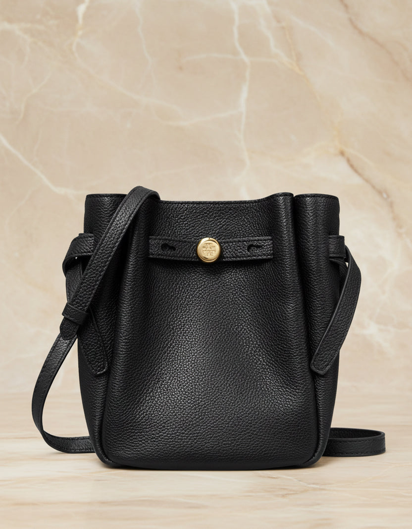 TORY BURCH MINI ROMY CROSSBODY - BLACK
